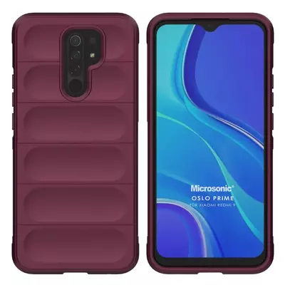 Microsonic Xiaomi Redmi 9 Kılıf Oslo Prime Bordo
