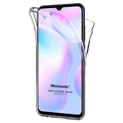 Microsonic Xiaomi Redmi 9A Kılıf Komple Gövde Koruyucu Şeffaf