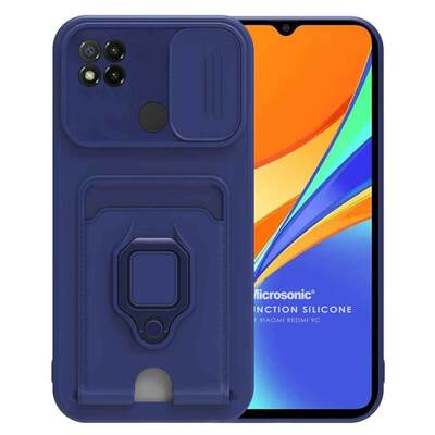 Microsonic Xiaomi Redmi 9C Kılıf Multifunction Silicone Lacivert