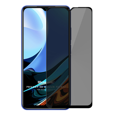 Microsonic Xiaomi Redmi 9T Invisible Privacy Kavisli Ekran Koruyucu Siyah