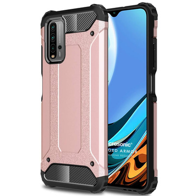 Microsonic Xiaomi Redmi 9T Kılıf Rugged Armor Rose Gold