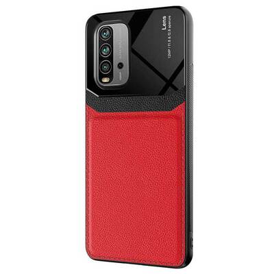 Microsonic Xiaomi Redmi 9T Kılıf Uniq Leather Kırmızı