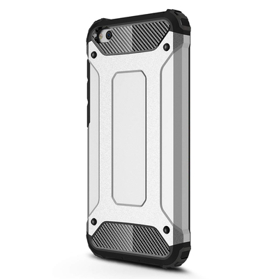 Microsonic Xiaomi Redmi Go Kılıf Rugged Armor Gümüş