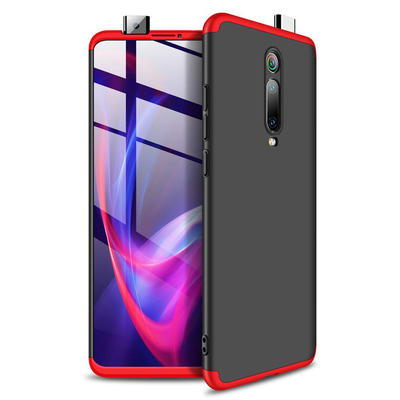 Microsonic Xiaomi Redmi K20 Kılıf Double Dip 360 Protective AYS Siyah - Kırmızı