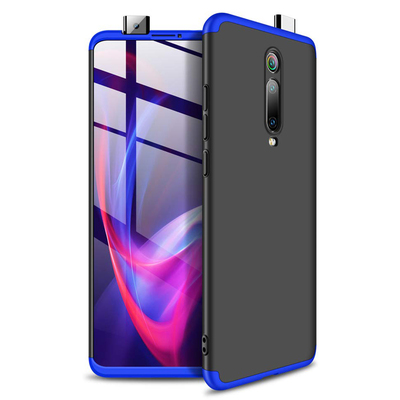 Microsonic Xiaomi Redmi K20 Kılıf Double Dip 360 Protective AYS Siyah - Mavi