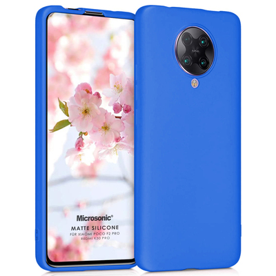 Microsonic Xiaomi Redmi K30 Pro Kılıf Matte Silicone Mavi