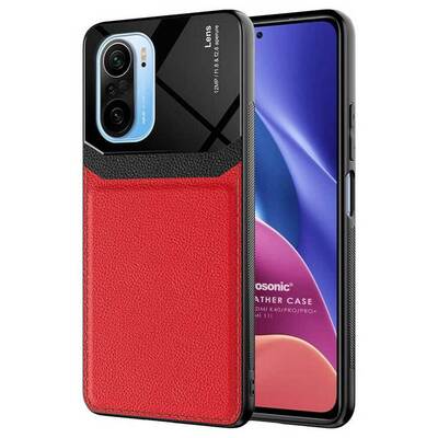 Microsonic Xiaomi Redmi K40 Pro+ Kılıf Uniq Leather Kırmızı