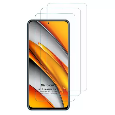 Microsonic Xiaomi Redmi K40 Pro Screen Protector Nano Glass Cam Ekran Koruyucu (3'lü Paket)
