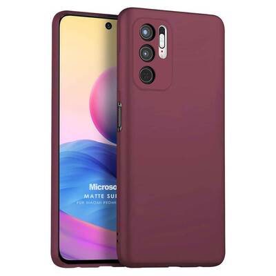 Microsonic Xiaomi Redmi Note 10 5G Kılıf Matte Silicone Mor