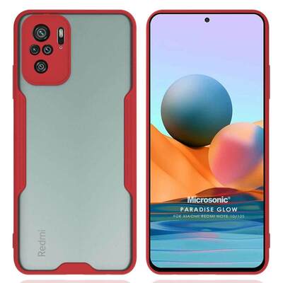 Microsonic Xiaomi Redmi Note 10 Kılıf Paradise Glow Kırmızı