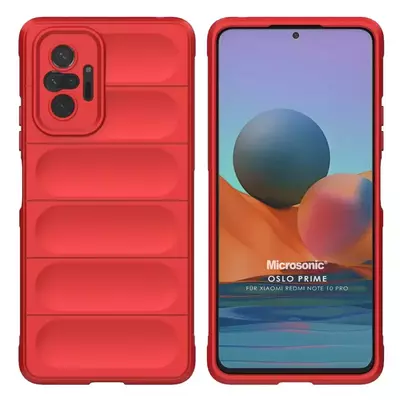 Microsonic Xiaomi Redmi Note 10 Pro Kılıf Oslo Prime Kırmızı