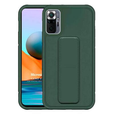 Microsonic Xiaomi Redmi Note 10 Pro Max Kılıf Hand Strap Koyu Yeşil