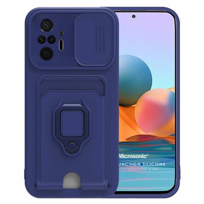 Microsonic Xiaomi Redmi Note 10 Pro Kılıf Multifunction Silicone Lacivert