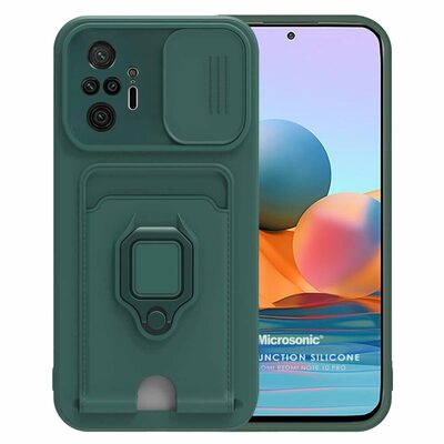 Microsonic Xiaomi Redmi Note 10 Pro Kılıf Multifunction Silicone Yeşil