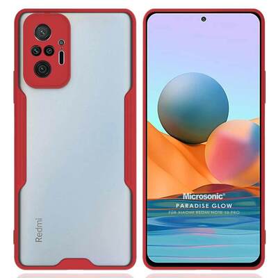 Microsonic Xiaomi Redmi Note 10 Pro Kılıf Paradise Glow Kırmızı