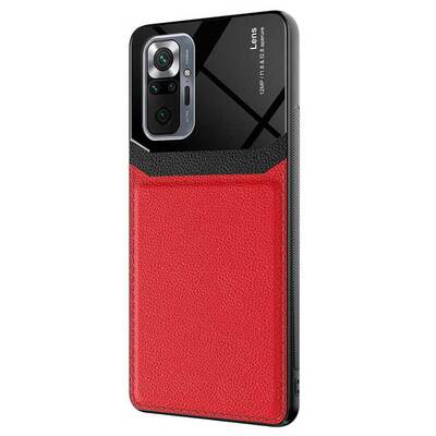 Microsonic Xiaomi Redmi Note 10 Pro Kılıf Uniq Leather Kırmızı