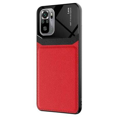 Microsonic Xiaomi Redmi Note 10 Kılıf Uniq Leather Kırmızı