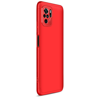 Microsonic Xiaomi Redmi Note 10S Kılıf Double Dip 360 Protective AYS Kırmızı