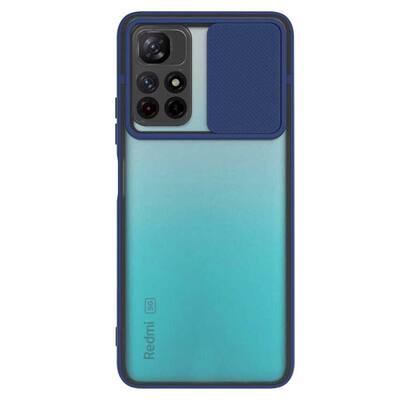 Microsonic Xiaomi Redmi Note 11 4G Kılıf Slide Camera Lens Protection Lacivert