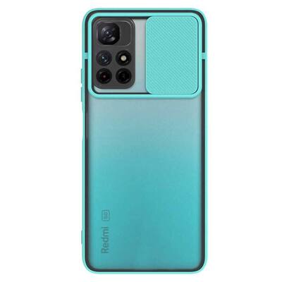 Microsonic Xiaomi Redmi Note 11 4G Kılıf Slide Camera Lens Protection Turkuaz