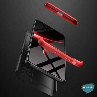 Microsonic Xiaomi Redmi Note 11 Kılıf Double Dip 360 Protective AYS Siyah Gri