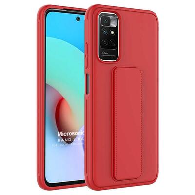 Microsonic Xiaomi Redmi Note 11 Kılıf Hand Strap Kırmızı