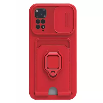 Microsonic Xiaomi Redmi Note 11 Kılıf Multifunction Silicone Kırmızı