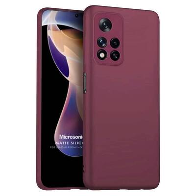 Microsonic Xiaomi Redmi Note 11 Pro Kılıf Matte Silicone Mor