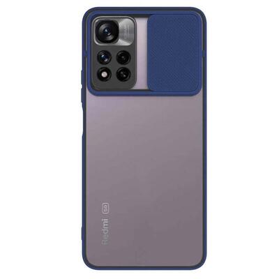 Microsonic Xiaomi Redmi Note 11 Pro Plus Kılıf Slide Camera Lens Protection Lacivert