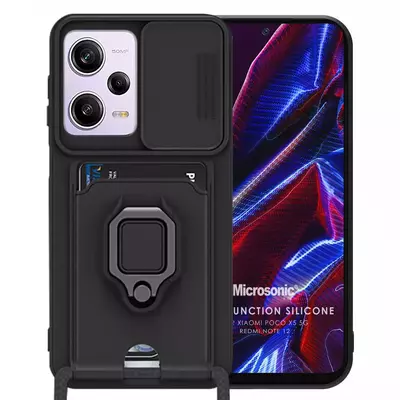 Microsonic Xiaomi Redmi Note 12 Kılıf Multifunction Silicone Siyah