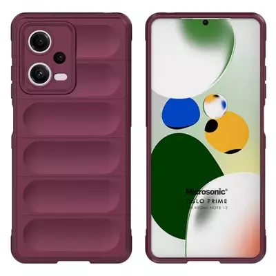 Microsonic Xiaomi Redmi Note 12 Kılıf Oslo Prime Bordo