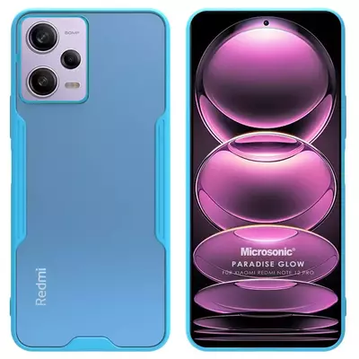 Microsonic Xiaomi Redmi Note 12 Pro Kılıf Paradise Glow Mavi