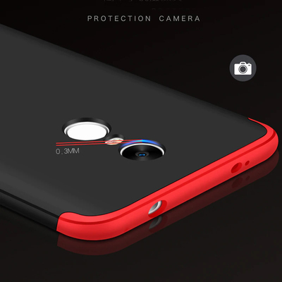 Microsonic Xiaomi Redmi Note 4X Kılıf Double Dip 360 Protective AYS Kırmızı