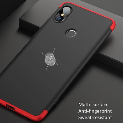 Microsonic Xiaomi Redmi Note 5 Kılıf Double Dip 360 Protective Siyah Kırmızı