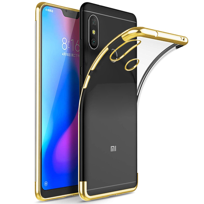 Microsonic Xiaomi Redmi Note 5 Pro Kılıf Skyfall Transparent Clear Gold