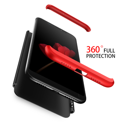 Microsonic Xiaomi Redmi Note 6 Pro Kılıf Double Dip 360 Protective AYS Lacivert