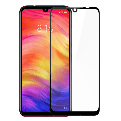 Microsonic Xiaomi Redmi Note 7 Kavisli Temperli Cam Ekran Koruyucu Film Siyah