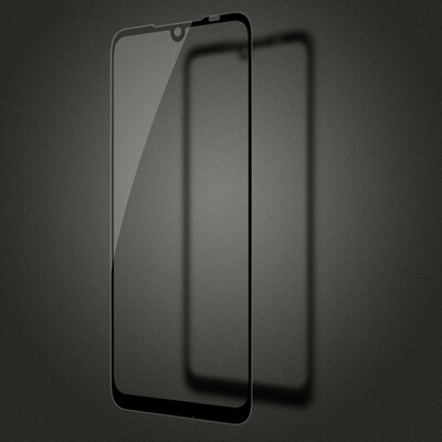 Microsonic Xiaomi Redmi Note 7 Kavisli Temperli Cam Ekran Koruyucu Film Siyah