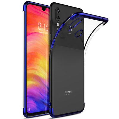 Microsonic Xiaomi Redmi Note 7 Kılıf Skyfall Transparent Clear Mavi