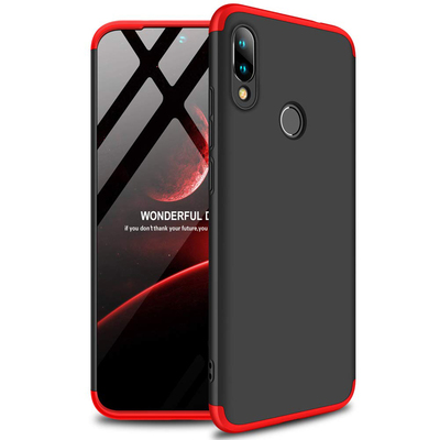 Microsonic Xiaomi Redmi Note 7 Pro Kılıf Double Dip 360 Protective AYS Siyah - Kırmızı