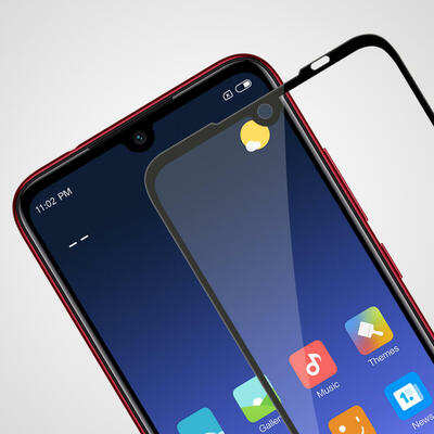 Microsonic Xiaomi Redmi Note 7 Pro Kavisli Temperli Cam Ekran Koruyucu Film Siyah