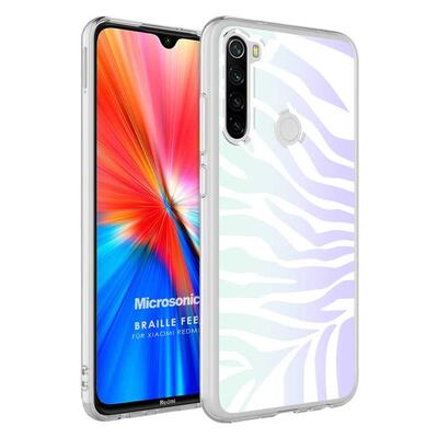 Microsonic Xiaomi Redmi Note 8 Braille Feel Desenli Kılıf Zebra