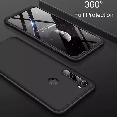 Microsonic Xiaomi Redmi Note 8 Kılıf Double Dip 360 Protective Siyah
