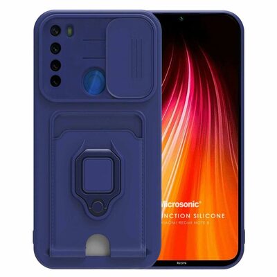 Microsonic Xiaomi Redmi Note 8 Kılıf Multifunction Silicone Lacivert