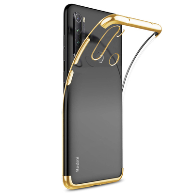 Microsonic Xiaomi Redmi Note 8 Kılıf Skyfall Transparent Clear Gold
