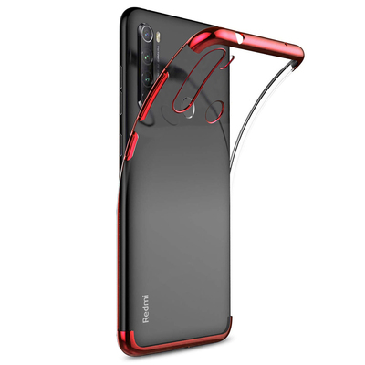 Microsonic Xiaomi Redmi Note 8 Kılıf Skyfall Transparent Clear Kırmızı
