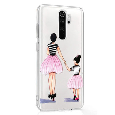 Microsonic Xiaomi Redmi Note 8 Pro Desenli Kılıf Anne ve Kız