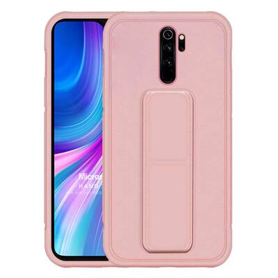 Microsonic Xiaomi Redmi Note 8 Pro Kılıf Hand Strap Rose Gold