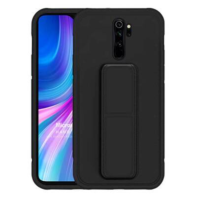 Microsonic Xiaomi Redmi Note 8 Pro Kılıf Hand Strap Siyah