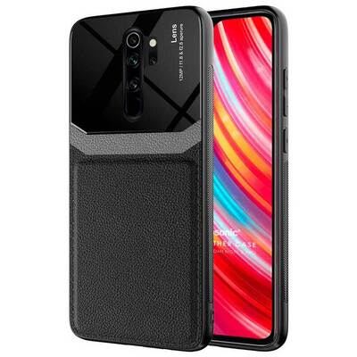 Microsonic Xiaomi Redmi Note 8 Pro Kılıf Uniq Leather Siyah